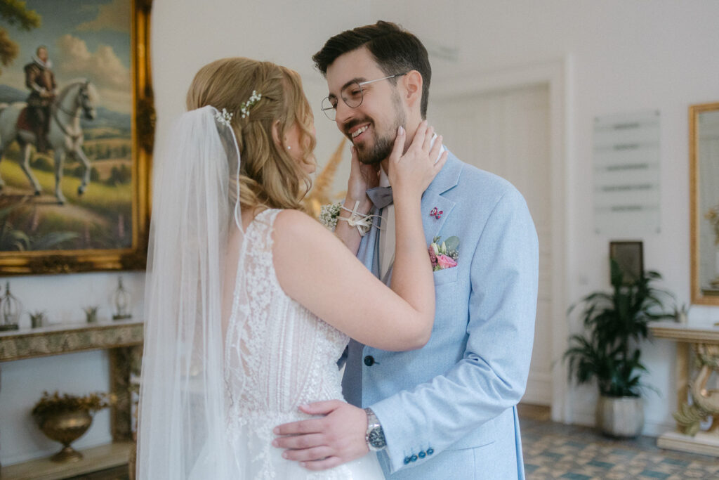 Hochzeit Schloss Breitenfeld Leipzig Heiraten Hochzeitsfotos Fotograf Hochzeitsfotografin freie Trauung Schlossgarten